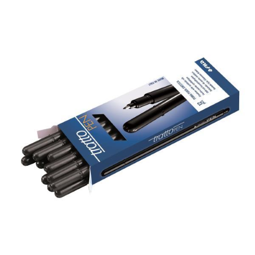 FILA TRATTO PEN PENNA PUNTA IN FIBRA 0.5 mm COLORE NERO CONF. 12 Pz.